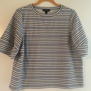 Banana Republic boxy navy stripe blouse